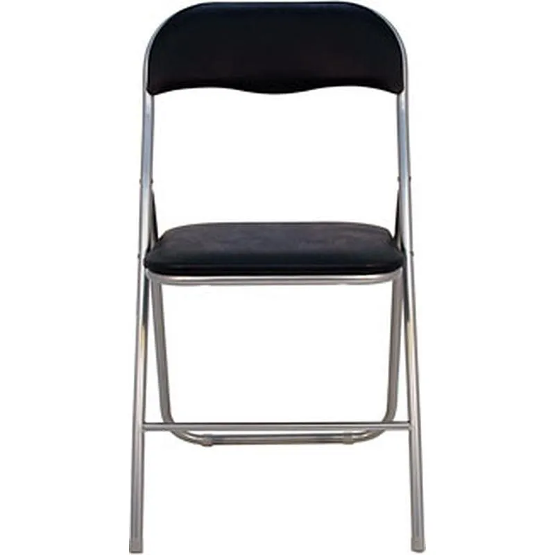 Compra SILLA PLEGABLE NEGRO CON ASIENTO ACOLCHADO FURNITURE STYLE JJJ0028NG al mejor precio