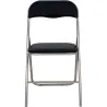Compra SILLA PLEGABLE NEGRO CON ASIENTO ACOLCHADO FURNITURE STYLE JJJ0028NG al mejor precio