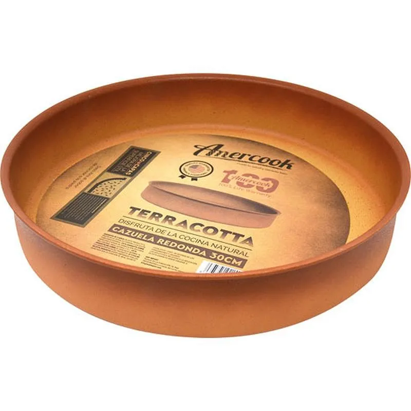 Compra CAZUELA BAJA SIN TAPA ALUMINIO FORJADO TERRACOTA 28 CM - INDUCCION TER0728 al mejor precio
