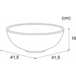 Compra LAVABO SOBREPONER REDONDO 16 X 41,5 X 41,5 CM BLANCO ARKITMOBEL 305919O al mejor precio