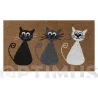 Compra FELPUDO COCO ESTAMPADO 70 X 40 CM GATOS BLANCO/NEGRO DUETT 424 al mejor precio