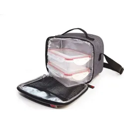 Compra BOLSA PORTA ALIMENTOS CITY PROMO GRIS+2 CONTENEDORES 0,6 L IRIS 9009-TZ al mejor precio