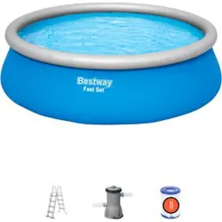 Compra PISCINA REDONDA AUTOPORTANTE 13.807 L CON DEPURADORA TIPO II diametro457X122CM ESCALERA BESTWAY 57289 al mejor precio