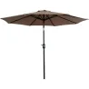 Compra PARASOL ALUMINIO INCLINABLE TAUPE 2.5 M TUBO 38 MM CON MANIVELA IMPORT LYC-001 2.50 M TAUPE al mejor precio