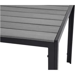 Compra MESA ALUMINIO POLYWOOD NEGRA/GRIS 150 X 90 CM IMPORT 629018 al mejor precio