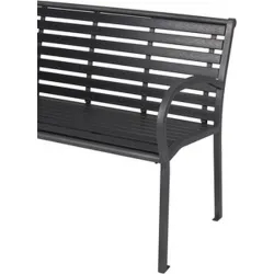 Compra BANCO JARDIN METALICO POLYWOOD NEGRO 120X79X41 CM IMPORT 48651 al mejor precio