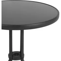 Compra MESA ACERO CRISTAL NEGRO 60 CM IMPORT 48005/52339 al mejor precio