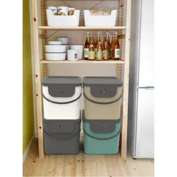 Compra CUBO RECICLAJE APILABLE ALBULA 40 L - TAUPE 344TAUPE al mejor precio