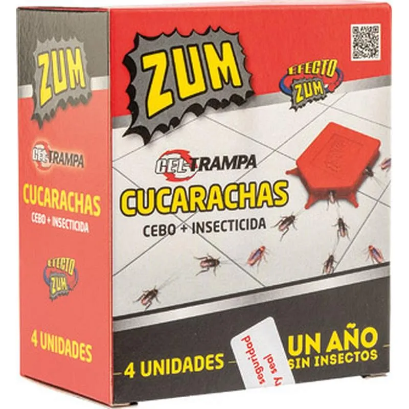 Compra TRAMPA GEL CUCARACHAS ZUM 4 UNIDADES ZUM S-2111 al mejor precio