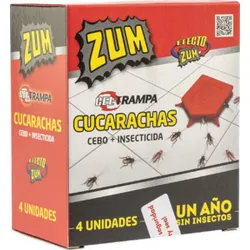 Compra TRAMPA GEL CUCARACHAS ZUM 4 UNIDADES ZUM S-2111 al mejor precio
