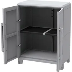 Compra ARMARIO RESINA MODULAR 1 ESTANTE GRIS TRANSFORMING 2 102 X 78 X 44 CM TERRY 1002906 al mejor precio