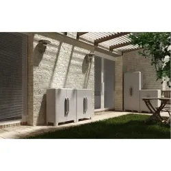 Compra ARMARIO RESINA MODULAR 1 ESTANTE GRIS TRANSFORMING 2 102 X 78 X 44 CM TERRY 1002906 al mejor precio