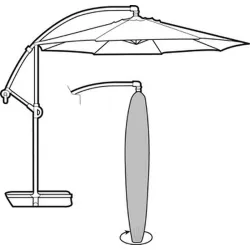 Compra FUNDA PARASOL EXCENTRICO CANTILEVER EASYCOVER 216 X 152 CM GRW1456 al mejor precio
