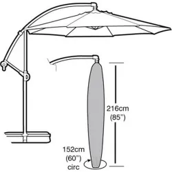 Compra FUNDA PARASOL EXCENTRICO CANTILEVER EASYCOVER 216 X 152 CM GRW1456 al mejor precio