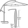 Compra FUNDA PARASOL EXCENTRICO CANTILEVER EASYCOVER 216 X 152 CM GRW1456 al mejor precio