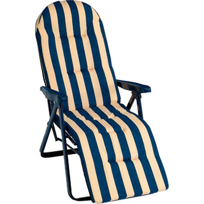 Compra SILLON TUMBONA ACERO RELAX 5 POSICIONES RAYAS AZUL ALCO 787VOR-0057 al mejor precio