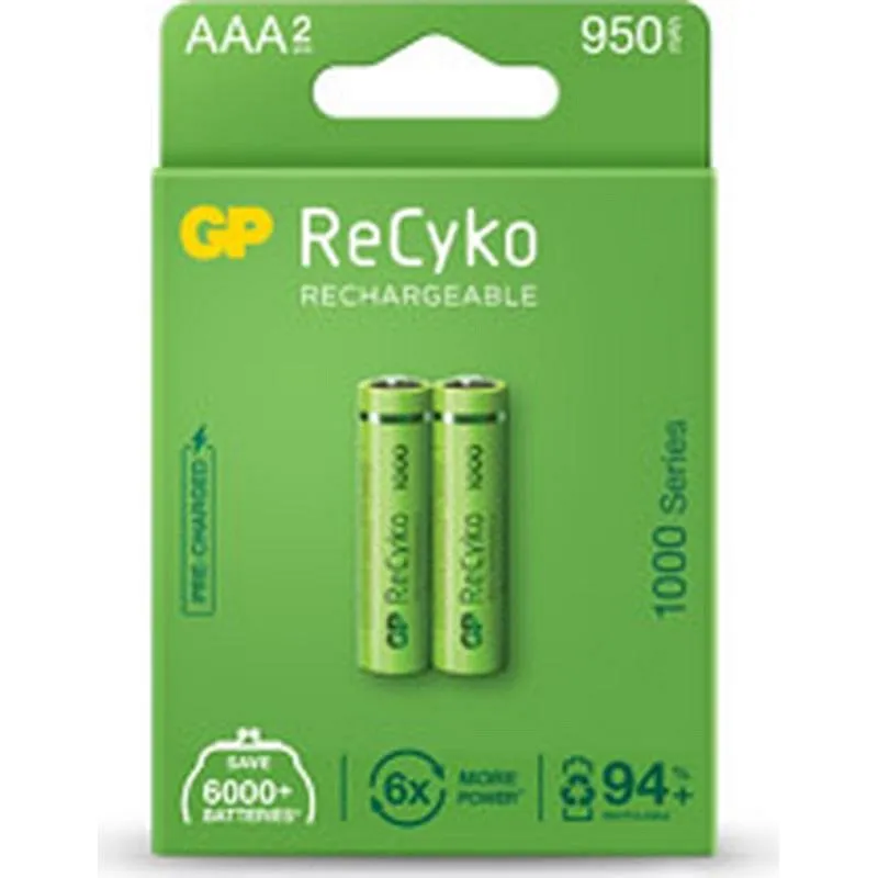 Compra PILA RECARGABLE RECYKO 2 UDS LR3-AAA 1000 MAH GENERAL DE PILAS 100AAAHC-CB2 GP al mejor precio