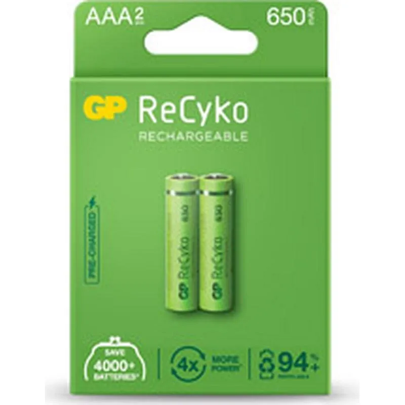 Compra PILA RECARGABLE RECYKO 2 UDS LR3-AAA 650 MAH GENERAL DE PILAS 065AAAHCB-CB2 GP al mejor precio