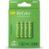 Compra PILA RECARGABLE RECYKO 4 UDS LR3-AAA 650 MAH GENERAL DE PILAS 065AAAHCB-CB4 GP al mejor precio