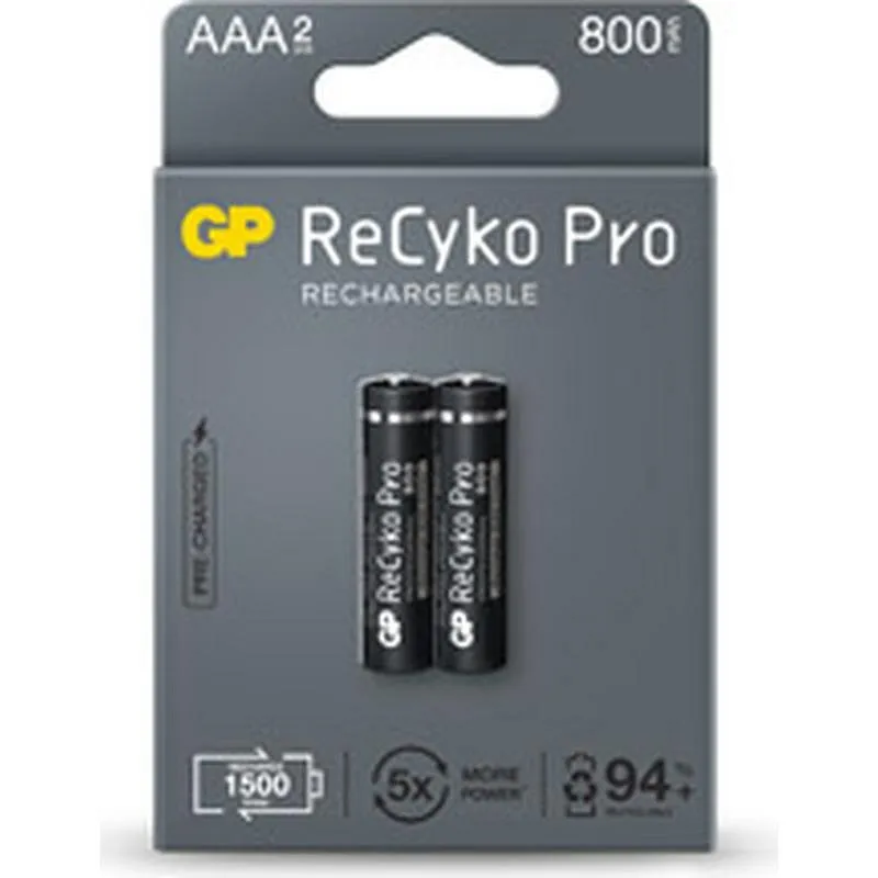 Compra PILA RECARGABLE RECYKO PRO 2 UDS LR3-AAA 850/800 MAH GENERAL DE PILAS 085AAAHCBEPRO-CB2 GP al mejor precio