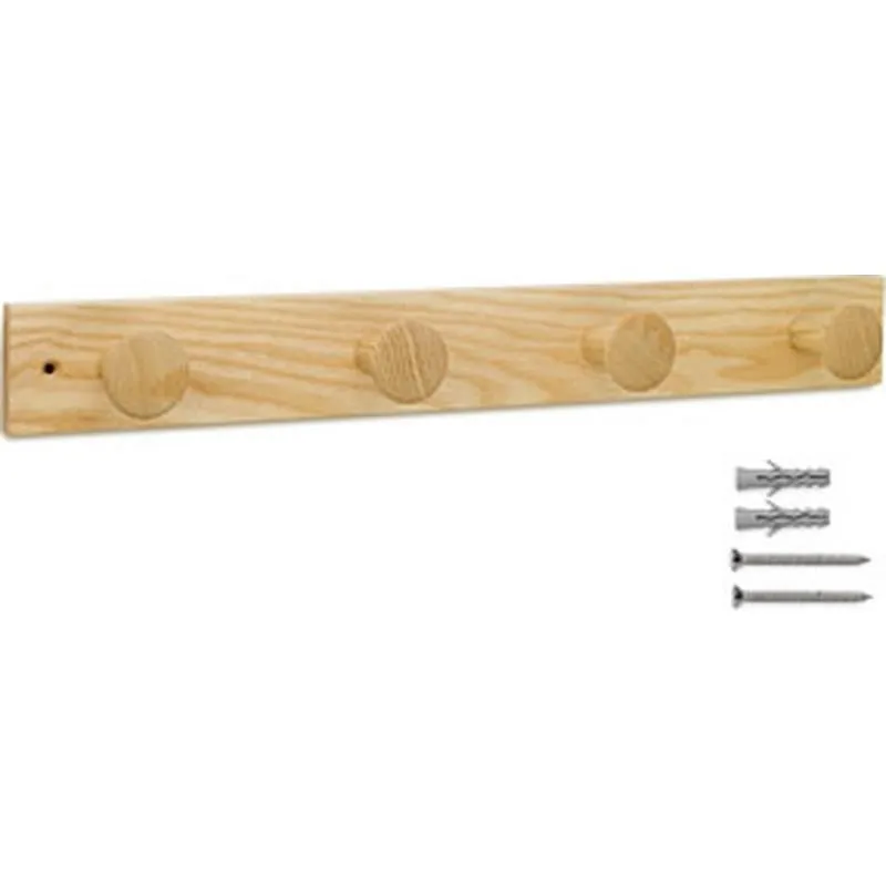 Compra COLGADOR FRESNO 4 POMOS NATURAL 495 X 60 X 70 INOFIX 3734-8- al mejor precio