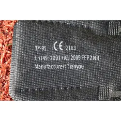 Compra MASCARILLA PROTECCION FFP2 NEGRA 25 UNIDADES NO REUTILIZABLE NON TB2014-FFP2 TY-95 al mejor precio