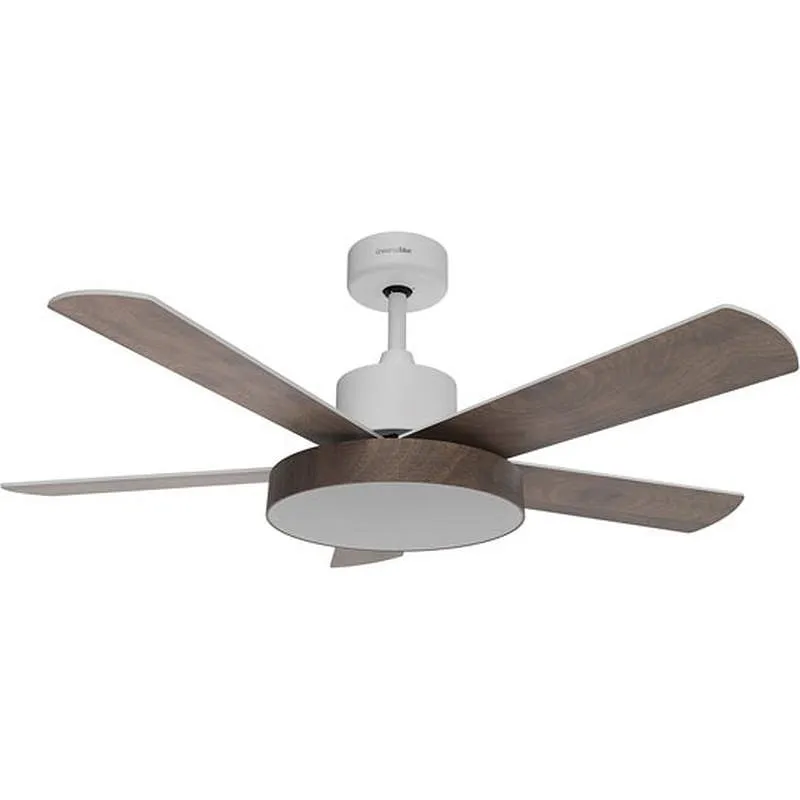 Compra VENTILADOR TECHO LEVANTE 60W 122 CM BLANCO/MADERA UNIVERSAL BLUE 267-UVT1315-21 al mejor precio