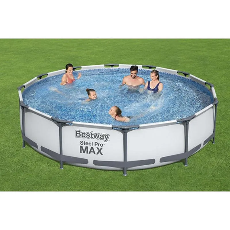 Compra PISCINA REDONDA DESMONTABLE STEEL PRO MAX 6.473 L DEPURADORA CARTUCHO TIPO I diametro366X76CM BESTWAY 56416 al mejor precio