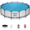 Compra PISCINA REDONDA DESMONTABLE STEEL PRO MAX 13.030 L DEPURADORA CARTUCHO TIPO II diametro427X107CM BESTWAY 56950 al mejor precio