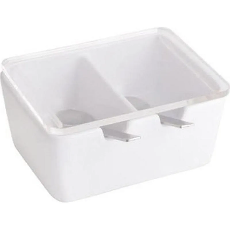 Compra AZUCARERO DOBLE CERAMICA BLANCO TAPA ACRILICA + 2 CUCHARAS KOOK TIME F053108 al mejor precio
