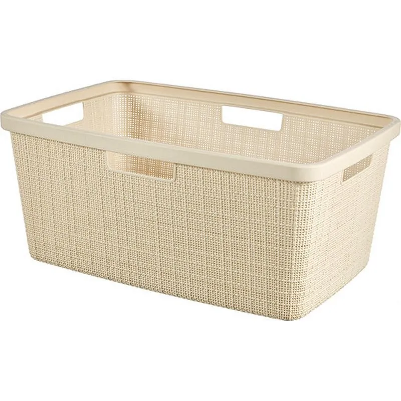 Compra CESTA JUTE 46L BLANCO ROTO 59X39X25 CM CURVER 245980 al mejor precio