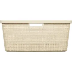 Compra CESTA JUTE 46L BLANCO ROTO 59X39X25 CM CURVER 245980 al mejor precio