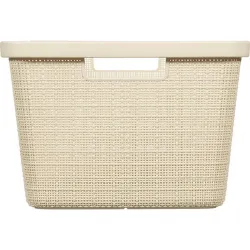 Compra CESTA JUTE 46L BLANCO ROTO 59X39X25 CM CURVER 245980 al mejor precio
