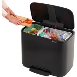 Compra CUBO BO PEDAL BIN NEGRO MATE 11+23 L BRABANTIA 12 12 27 al mejor precio