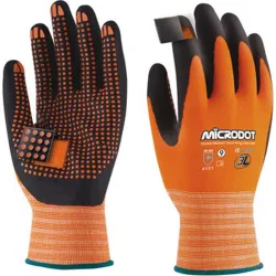 Compra GUANTE NILON RECUBIERTO NITRILO FOAM MICRODOT TALLA 9 3L WX-666 al mejor precio