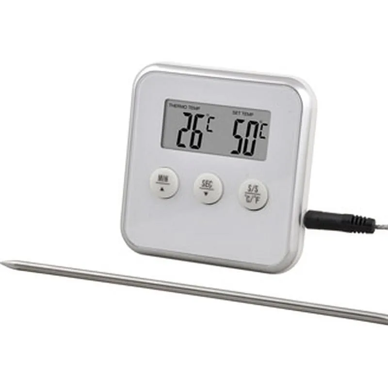 Compra TERMOMETRO COCINA CON SONDA Y TEMPORIZADOR CMP 751066 al mejor precio