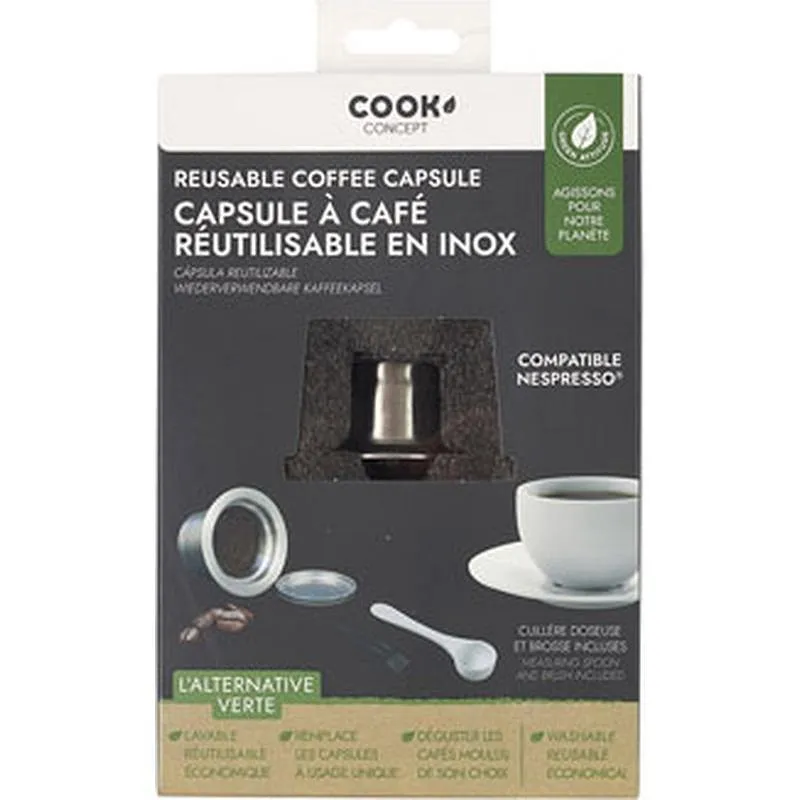Compra CAPSULA CAFE NESPRESSO REUTILIZABLE ACERO CMP KA4558 al mejor precio