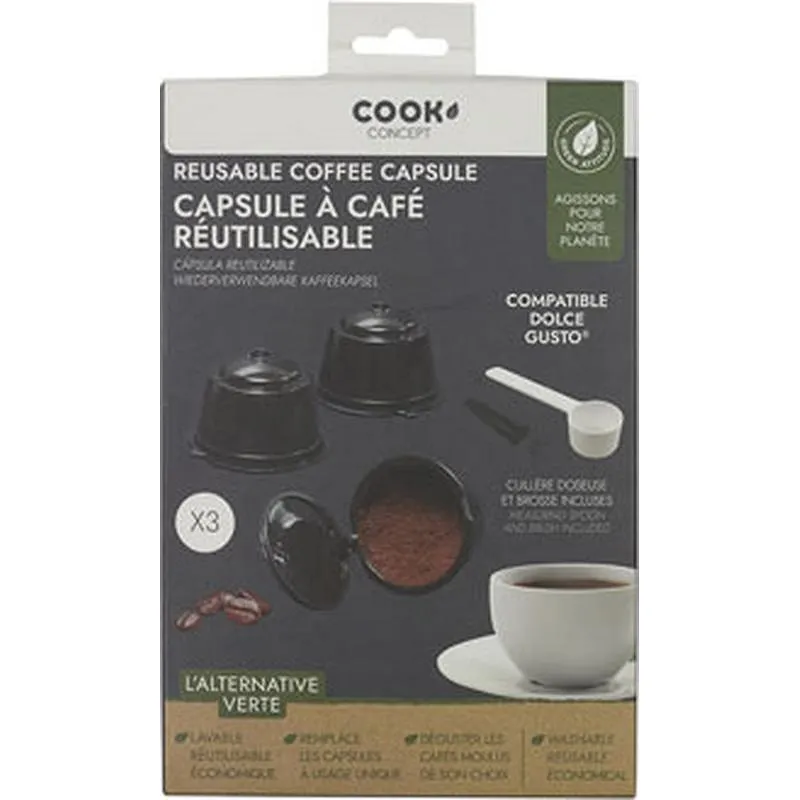Compra CAPSULA CAFE DOLCE GUSTO REUTILIZABLE (SET 3U) POLIPROPILENO CMP KA4557 al mejor precio