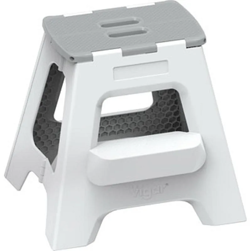 Compra TABURETE PLEGABLE 40 CM CON PELDAÑO GRIS VIGAR 10569 al mejor precio