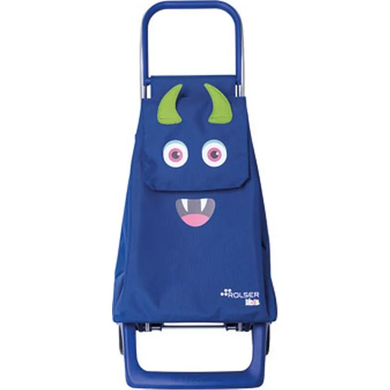 Compra CARRO COMPRA INFANTIL MONSTER 2R AZUL ROLSER KID001 al mejor precio