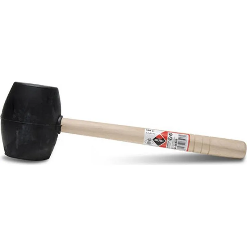 Compra MAZA DE GOMA NEGRA CARAS PLANAS 250 GR RUBI 65904 al mejor precio