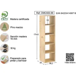 Compra ESTANTERIA MODULAR DINAMIC 5 CUBOS 176,5 X 36,2 X 33 CM ASTIGARRAGA DMC500.99 al mejor precio