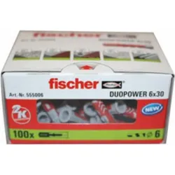 Compra TACO NILON DUOPOWER 6 X 30 MM 100 UDS FISCHER 535453 al mejor precio
