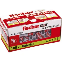 Compra TACO NILON DUOPOWER 10 X 50 MM 50 UDS FISCHER 535456 al mejor precio