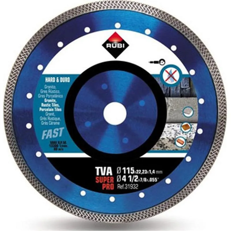 Compra DISCO DIAMANTE CORTE SECO GENERAL OBRA SEGMENTADO diametro 125 MM SUPERPRO RUBI 31933 al mejor precio