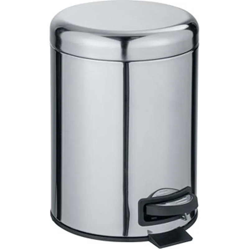 Compra CUBO BAÑO CON PEDAL INOX BRILLANTE 5 L WENKO 24680100 al mejor precio