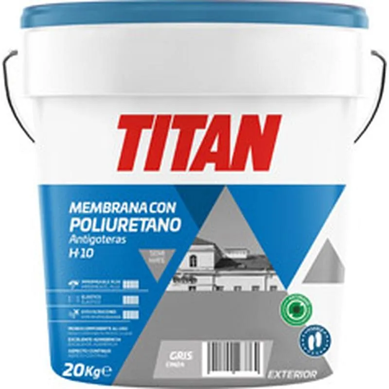 Compra PINTURA IMPERMEABILIZANTE CON POLIURETANO H10 20 KG GRIS TITAN 10H262120/5807389 al mejor precio