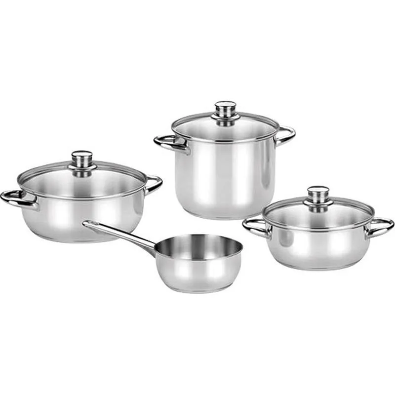 Compra BATERIA INOX OPTIMA TAPA CRISTAL 4 PIEZAS MONIX M450002 al mejor precio