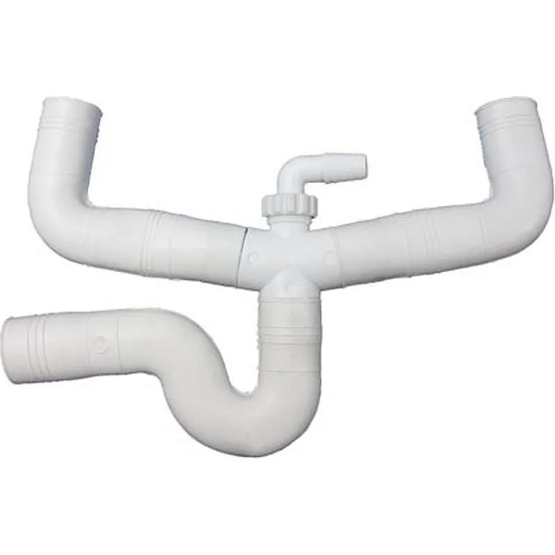 Compra SIFON DOBLE GOMA CON TOMA LAVADORA SALIDA 40 MM S&M 751608 al mejor precio