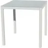 Compra MESA ALUMINIO CRISTAL WHITE 70X70 CM IMPORT 805780-WHITE al mejor precio